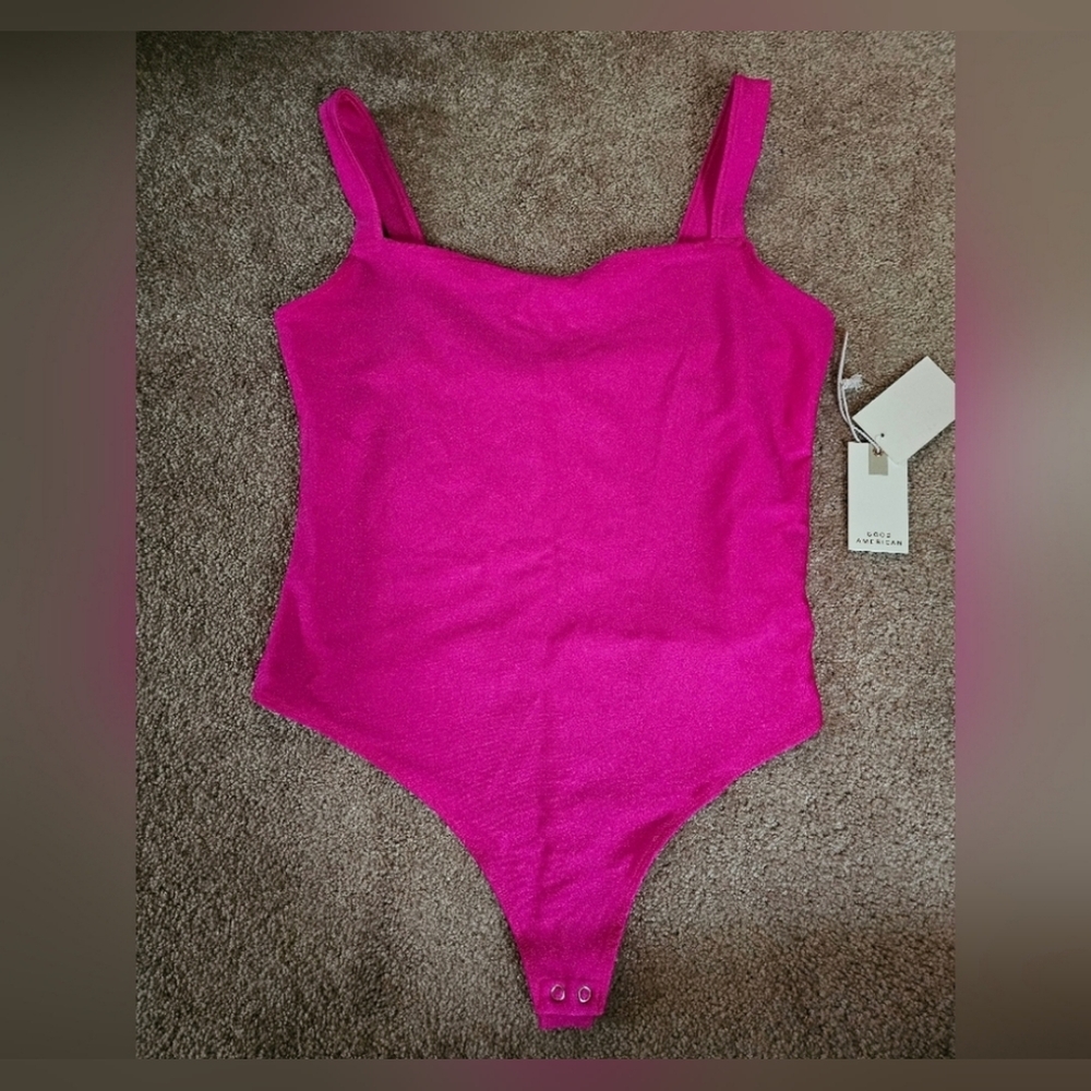 Good American Hot Pink Bodysuit sz 5